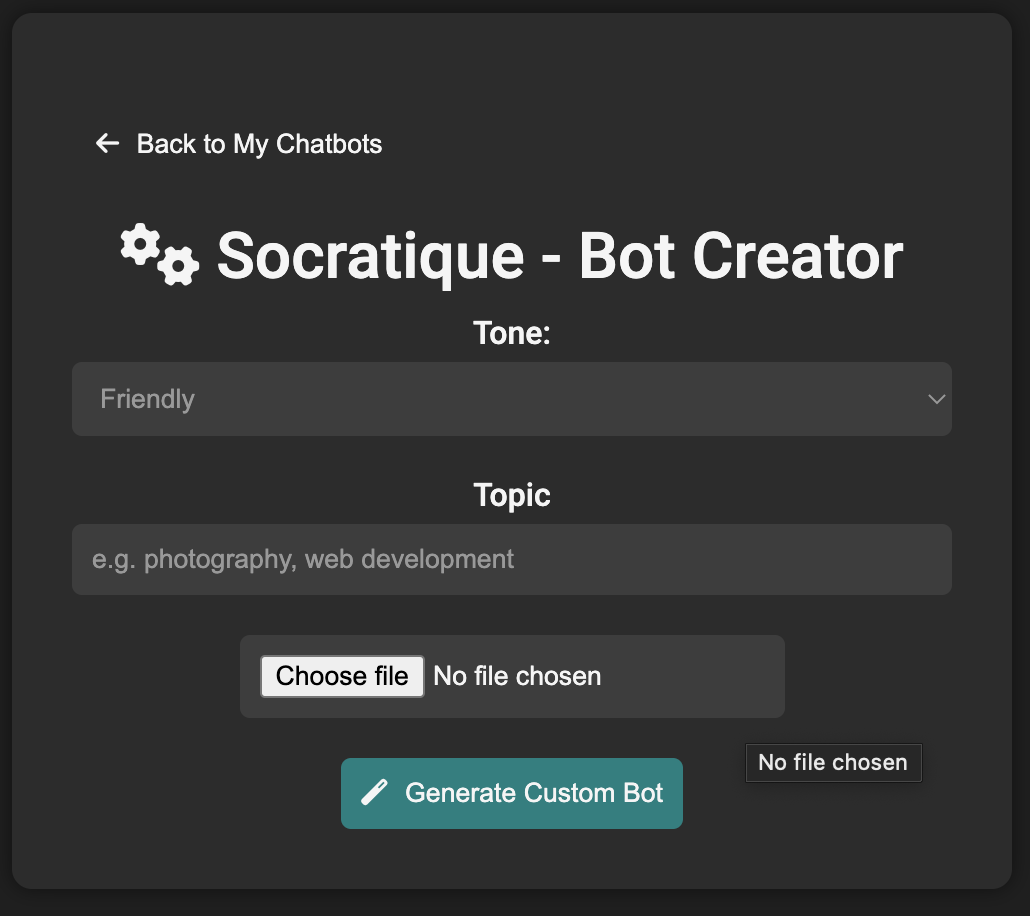 Enterprise Edition Bot Creator